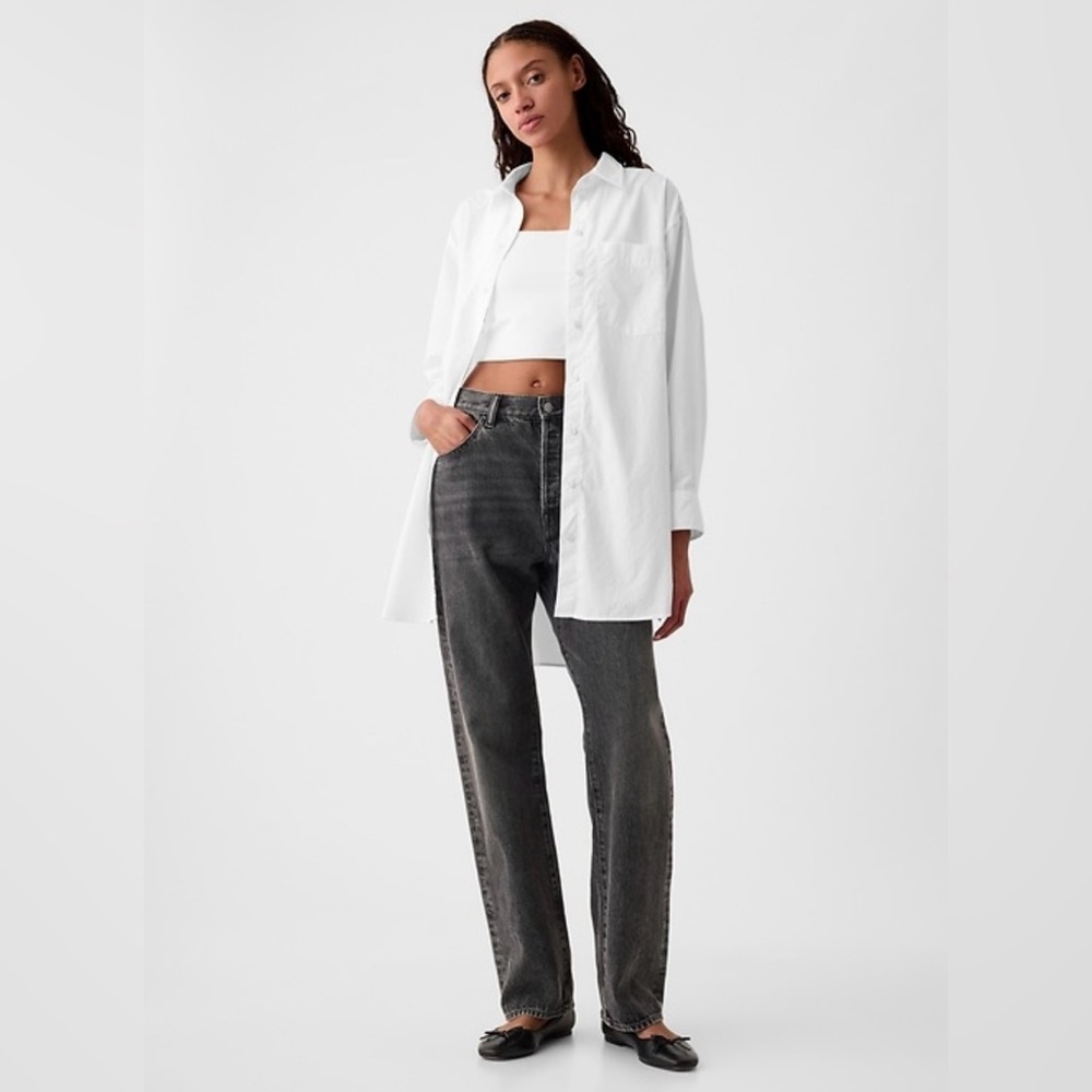 GAP Crisp White Organic Cotton Weekend Tunic